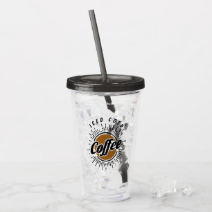 Eisgekühlter Kaffee Acryltrinkbecher