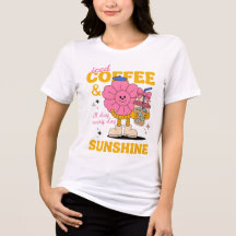 Eisgekühltes Kaffee-Und-Sonnenschein-T-Shirt, Retr