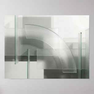 Eisglas-Geometrie Architektonische abstrakte Wand Poster