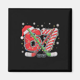 Eishockey 67 Weihnachten Lustig Sechs Sieben Meme Magnet