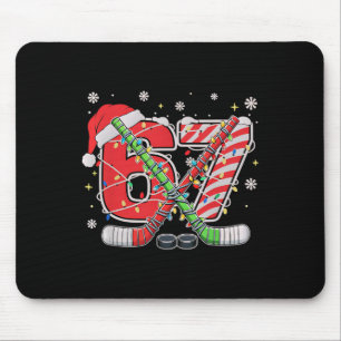 Eishockey 67 Weihnachten Lustig Sechs Sieben Meme Mousepad