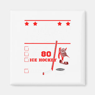 Eishockey 80. Vollkommene Geburtstagsfeier Spieler Magnet