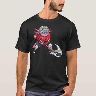 Eishockey Axolotl Süß Sport Spieler Liebhaber T-Shirt