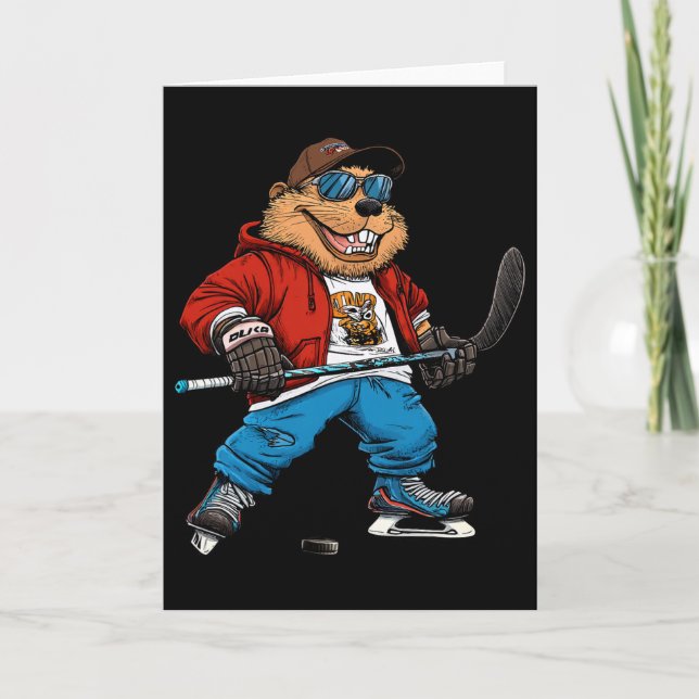 Eishockey Biber  Karte (Vorderseite)