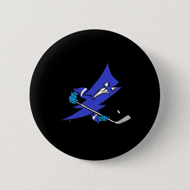 Eishockey Blitzschlag Schneller Schlagschuss  Button (Vorderseite)