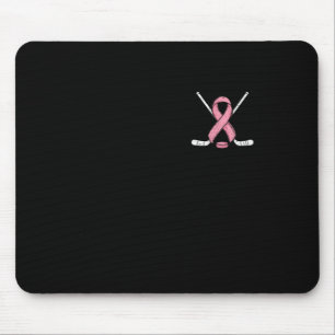 Eishockey Brustkrebs-Aufklärung Monat Rosa Ribb Mousepad