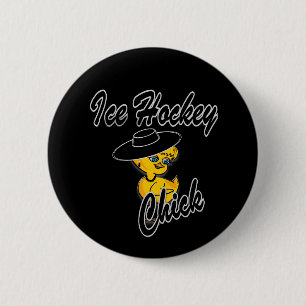 Eishockey Chick #4 Button