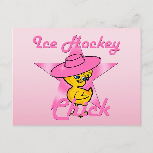 Eishockey-Chick #8 Postkarte (Vorderseite)