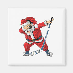Eishockey Dabbing Weihnachtsmann Eishockeyspieler Magnet