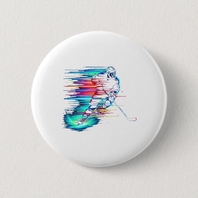 Eishockey Dynamisch  Button (Vorderseite)