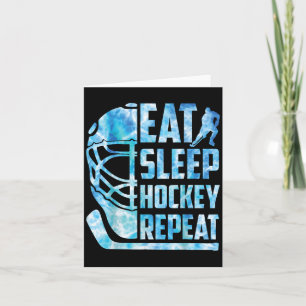 Eishockey Eat Sleep Hockey Wiederholung Funny Yout Karte
