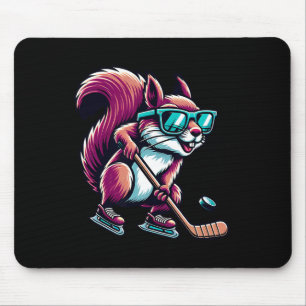 Eishockey Eichhörnchen Cool Gles Schlittschuhfahre Mousepad
