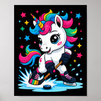 Eishockey Einhorn Kawaii