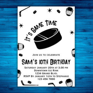 Eishockey Einladung zum Geburtstag, Eishockey-Part
