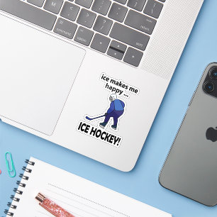 Eishockey-Eis macht mich glücklich Eishockey Aufkleber