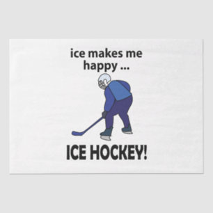 Eishockey-Eis macht mich glücklich Eishockey Seidenpapier