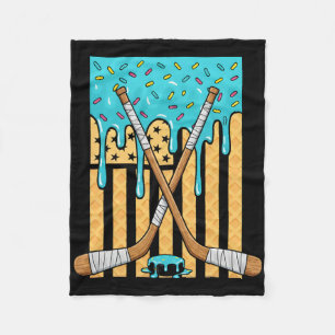 Eishockey-Eiscreme-Tropf-Jungen Amerikanische Flag Fleecedecke