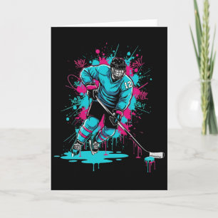 Eishockey-Eiscreme-Tropf Nummer 12 12. Geburtstag Karte