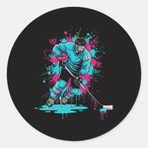 Eishockey-Eiscreme-Tropfen Nummer 12 12. Geburtsta Runder Aufkleber