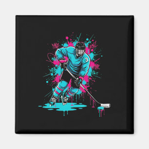 Eishockey-Eiscreme-Tropfen Nummer 3 Jungen 3. Gebu Magnet