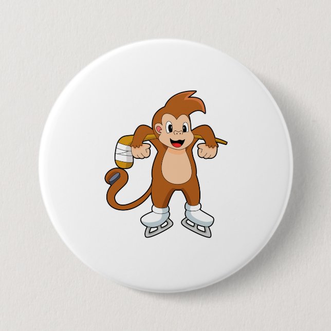Eishockey-Eishockey-Eishockeystick Button (Vorderseite)
