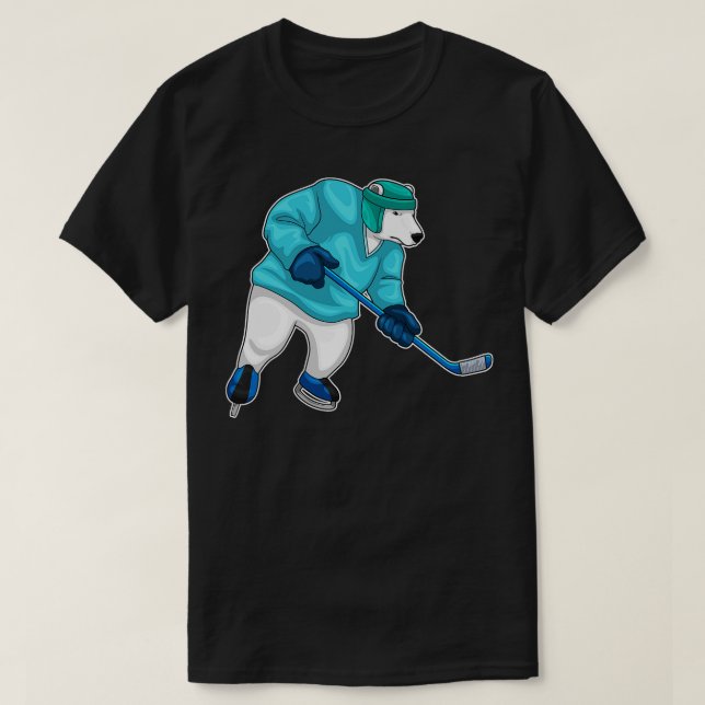 Eishockey-Eishockeyschläger T-Shirt (Design vorne)