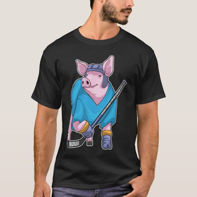 Eishockey-Eishockeystick T-Shirt (Vorderseite)