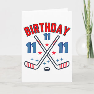 Eishockey Elf Geburtstagsjunge 11. Party Jungen Al Karte