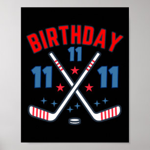 Eishockey Elf Geburtstagsjunge 11. Party Jungen Al Poster