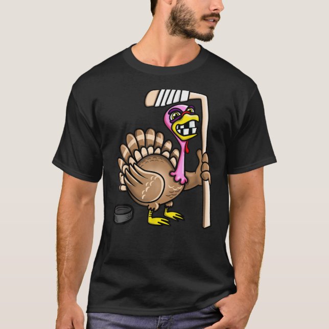 Eishockey Erntedank Türkei Herbstsitzung T-Shirt (Vorderseite)