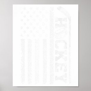 Eishockey-Fan-Spieler Patriotischer Americ Eishock Poster