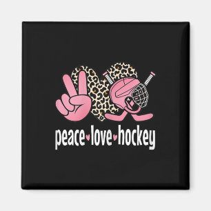 Eishockey Frieden Liebe Süße Eishockey Frauen Mädc Magnet