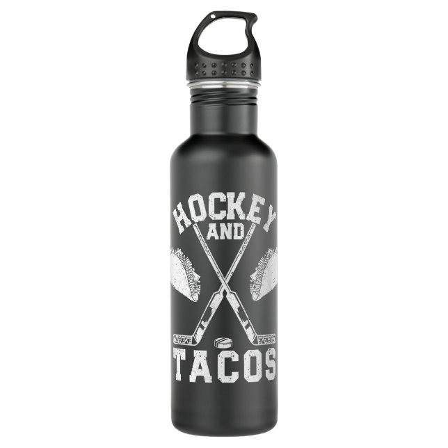 Eishockey Funny Mexican Player Wintersport Edelstahlflasche (Vorderseite)