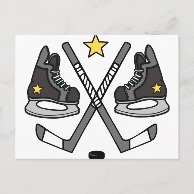 . Eishockey Gear Postkarte (Vorderseite)