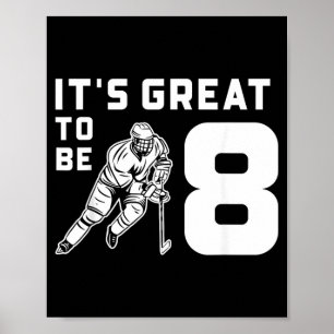 Eishockey Geburtstag 8 Jahre alte Jungen Mädchen Poster