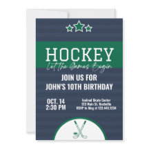 Eishockey Geburtstag Blue Green Strip
