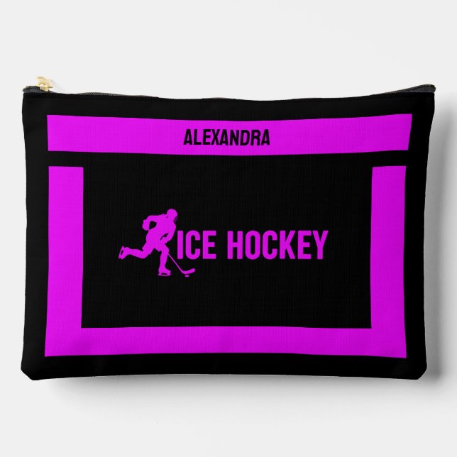 Eishockey Geburtstagsgeschenk, Eishockeyspieler Gi Zubehörtasche (Vorderseite)