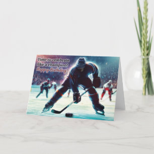 Eishockey-Geburtstagskarte Karte