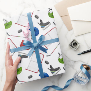 Eishockey-Geschenkpapier, Winter-Sport-Geschenkver Geschenkpapier