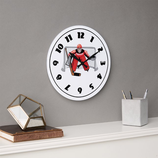 Eishockey Goalie Clock Große Wanduhr (Von Creator hochgeladen)