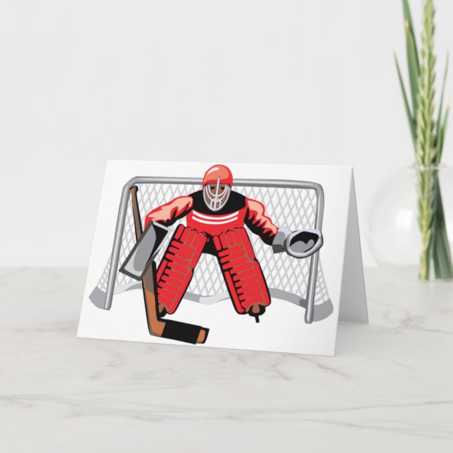 Eishockey Goalie Grußkarten Karte (Vorderseite)