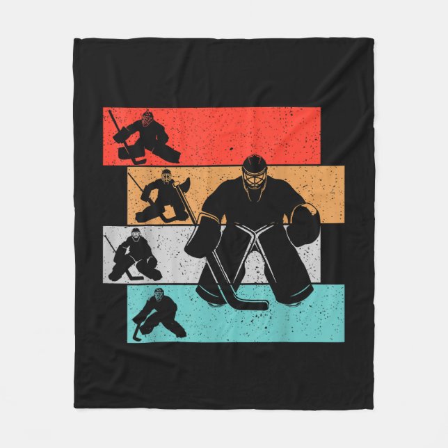 Eishockey Goalie Hockey Player Fleecedecke (Vorderseite)