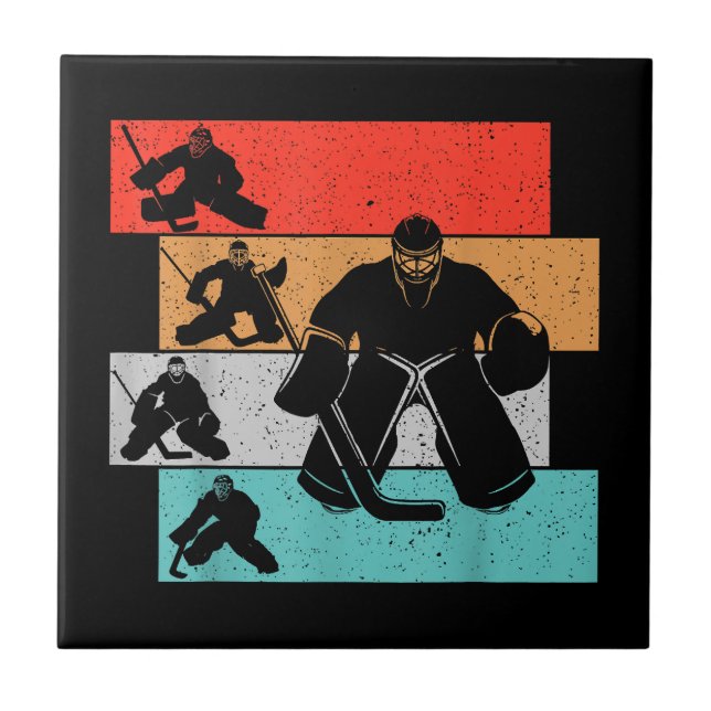Eishockey Goalie Hockey Player Fliese (Vorderseite)