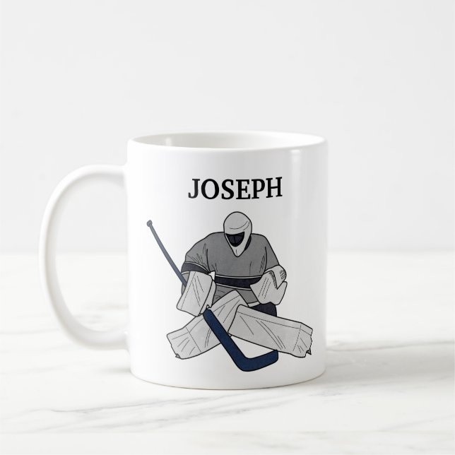 Eishockey Goalie Illustrierte Tasse (Links)
