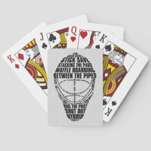 Eishockey Goalie Maske Word Art Spielkarten