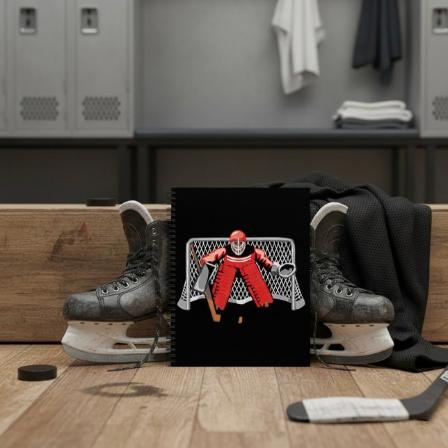 Eishockey Goalie Spiral Notebook Notizbuch (Von Creator hochgeladen)