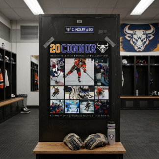 Eishockey-High-School-Absolventen-Fotocollage nach Poster