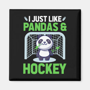 Eishockey Ich mag einfach Pandas und Hockey Magnet
