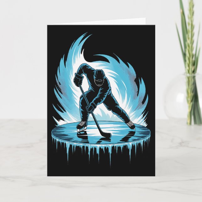 Eishockey-Illustrationsgrafik  Karte (Vorderseite)