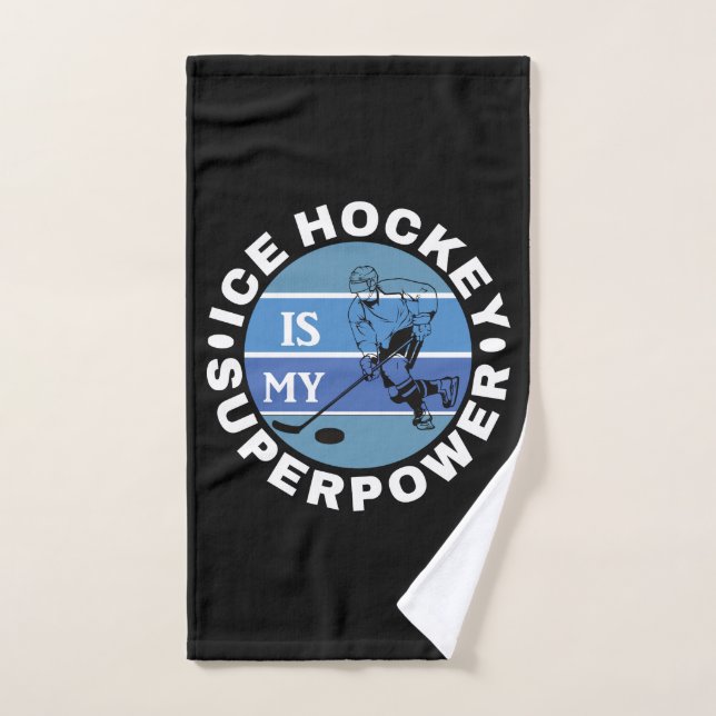 Eishockey ist meine Supermacht Badhandtuch Set (Handtuch)